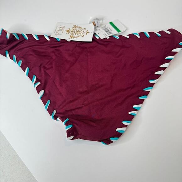 Becca Reversible Large Camille Hipster Bikini Bottom Cabernet - Picture 15 of 16